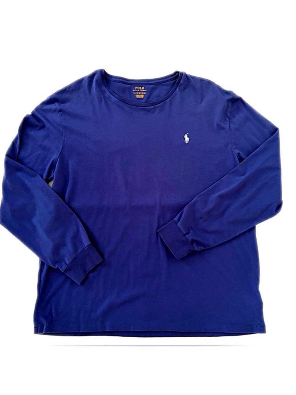 Polo Ralph Lauren Men's Classic Soft Cotton Crewneck T-Shirt Long Sleeve Blue XL